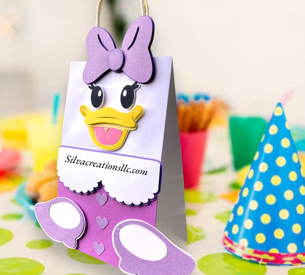 Donald duck gift bag - Daisy Duck favor bags - Donald and Daisy Duck treat bags - set of 10