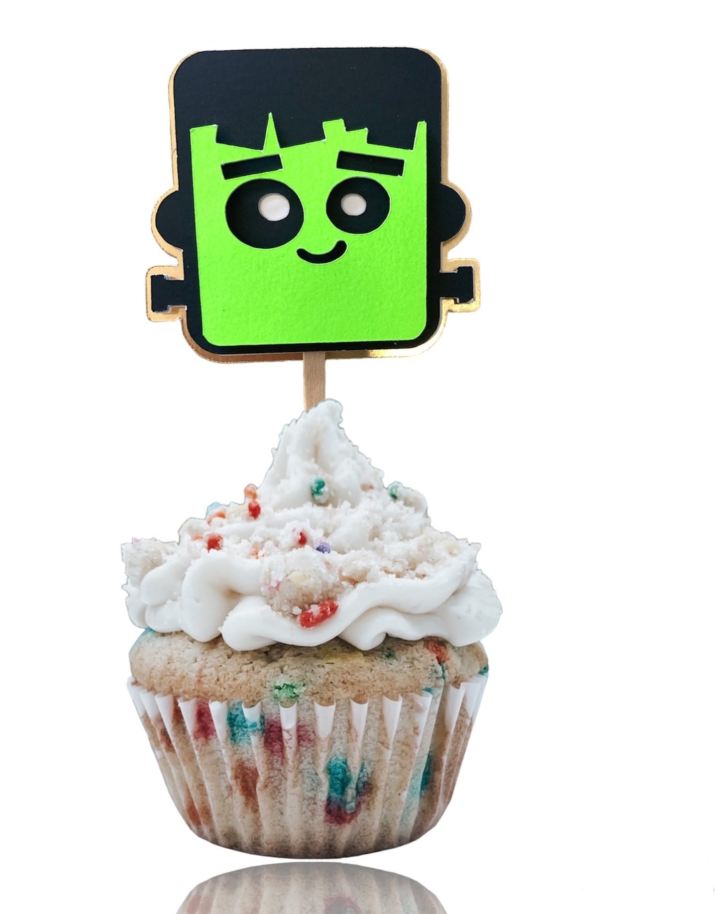 3D Halloween cupcake toppers - Halloween cupcake picks - Set of 10