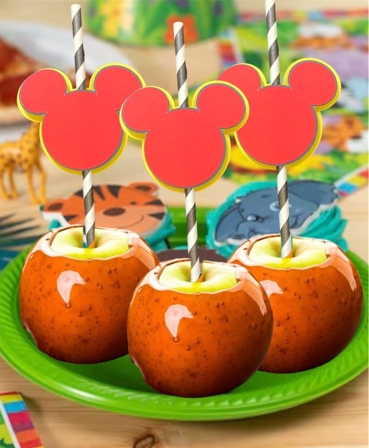 Unique Mickey Mouse Straws for party - mickey mouse birthday straw - mickey mouse birthday table decorations