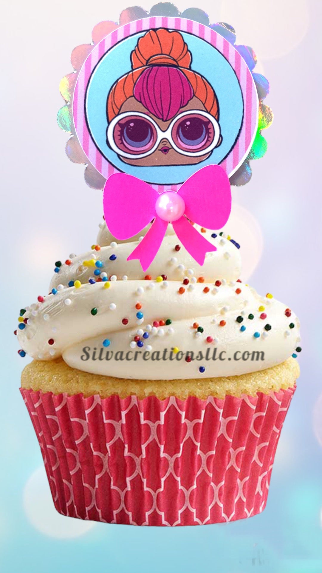 LOL dolls surprise inspired cupcake toppers - L.O.L doll cupcakes toppers - omg doll cupcakes toppers - lol doll cupcake picks.