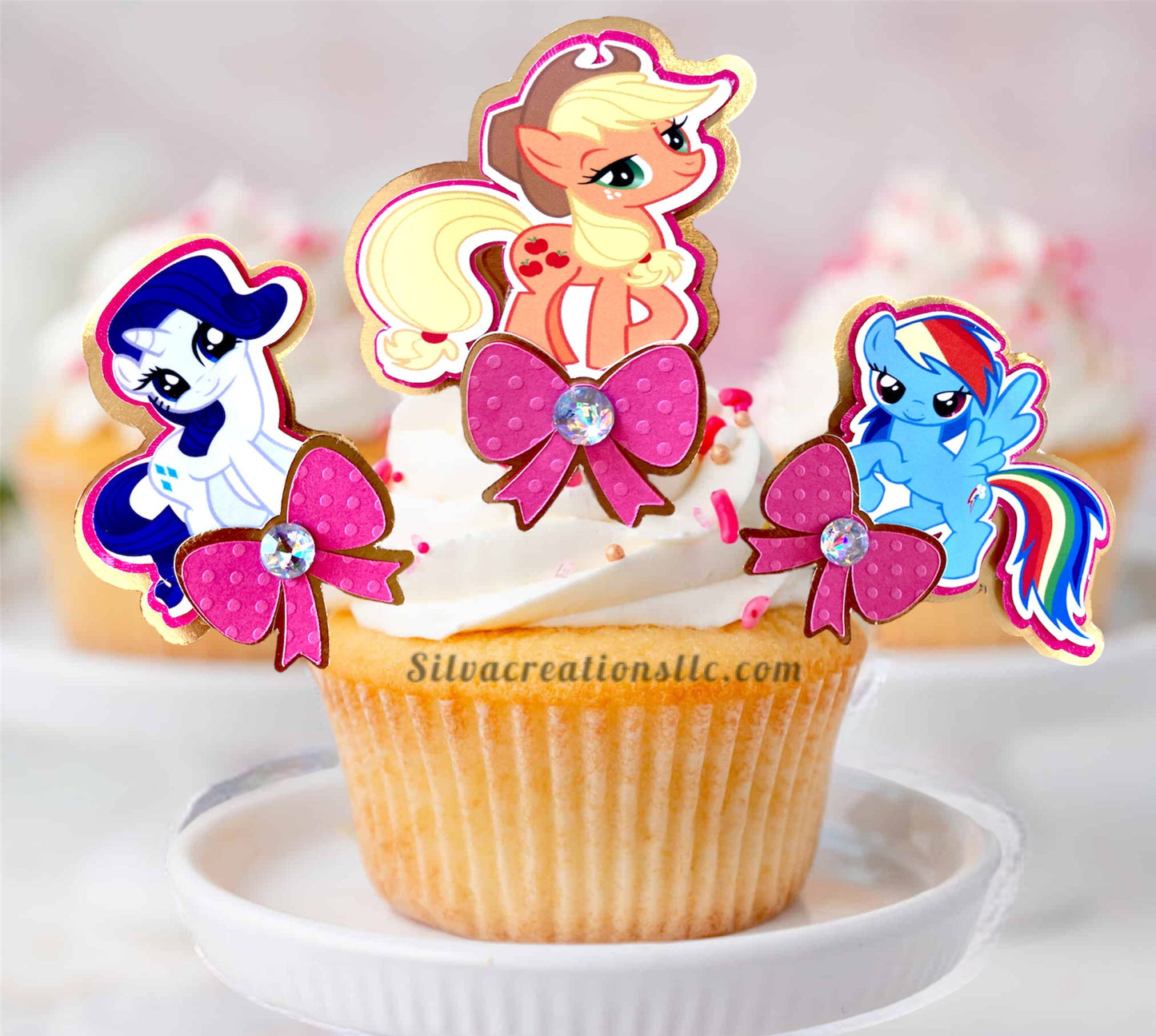 my little pony theme cupcake toppers - little pony toppers - pony little cupcake toppers
