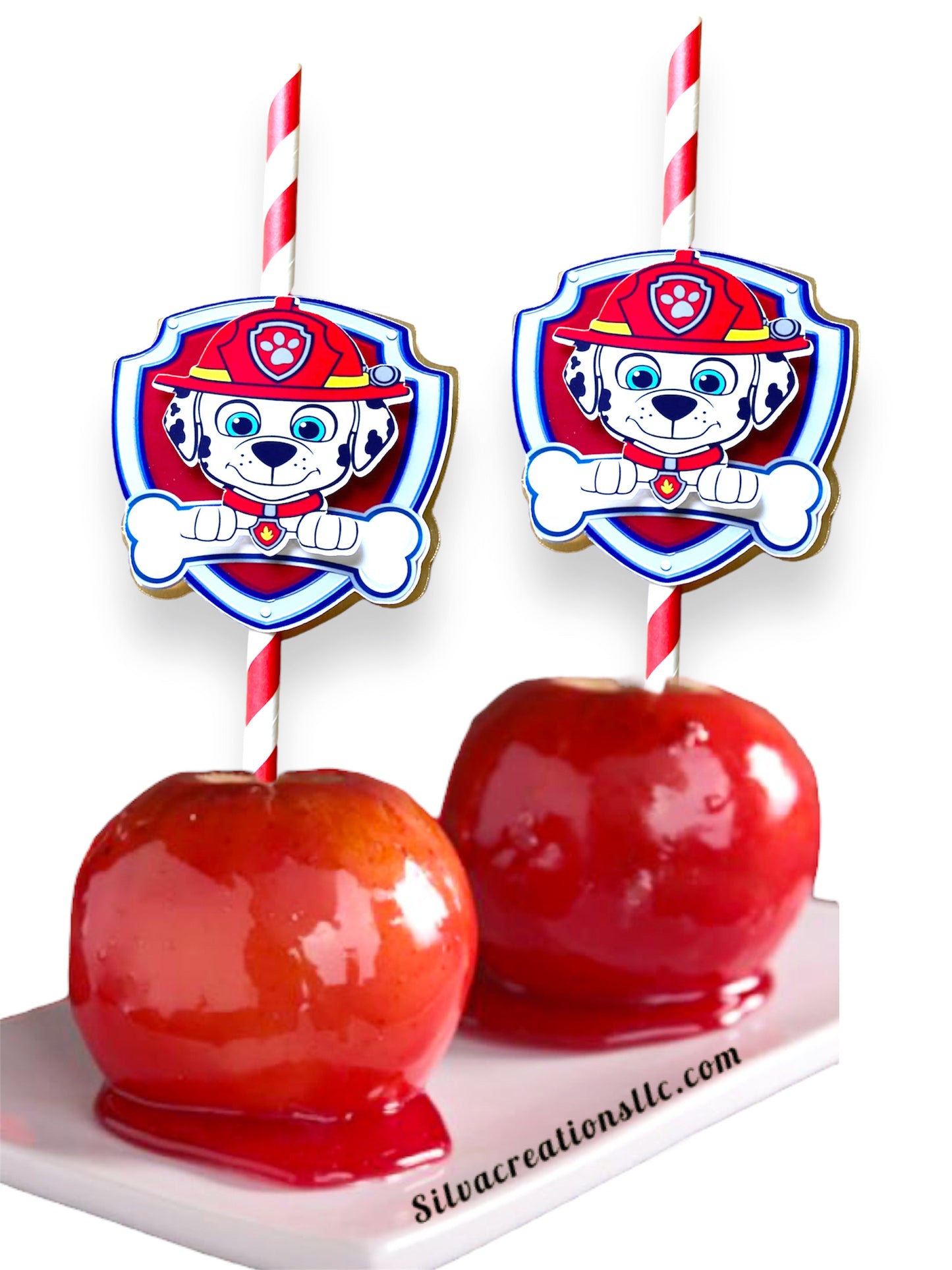 Paw Patrol Inspired Party Straws - Paw Patrol Straws - Chase Paw Patrol Straws - Set of 10