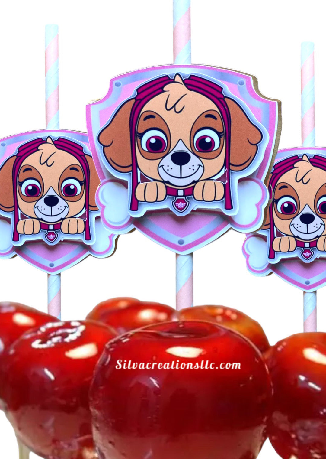 Paw Patrol Inspired Party Straws - Paw Patrol Straws - Chase Paw Patrol Straws - Set of 10