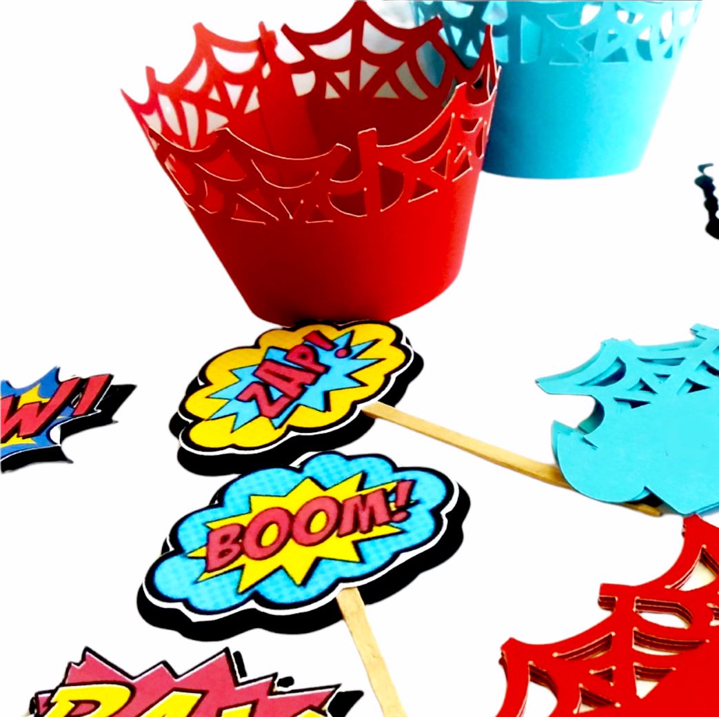 Cupcake Toppers Spiderman Themed.