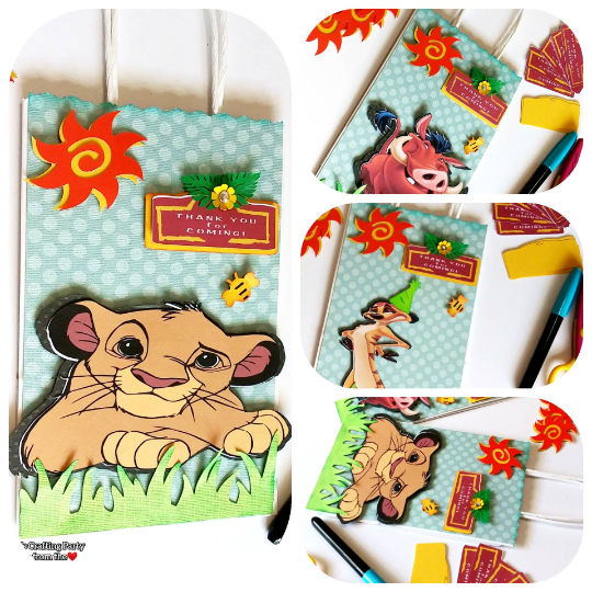 lion king birthday party bag - lion king candy bags - set of 10.