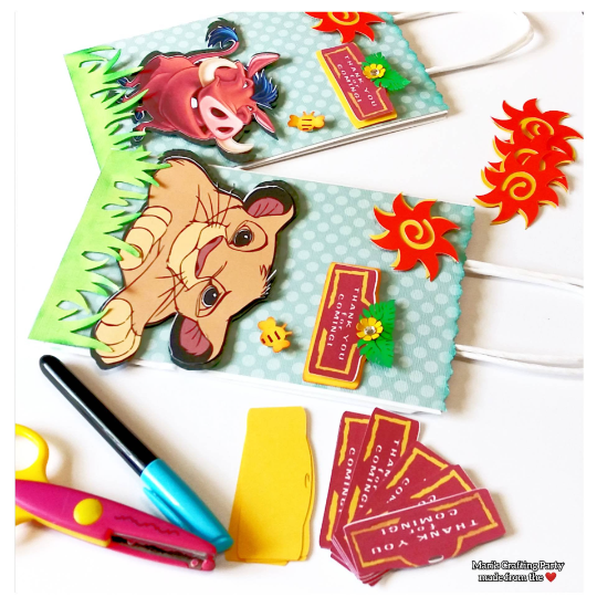 lion king birthday party bag - lion king candy bags - set of 10.