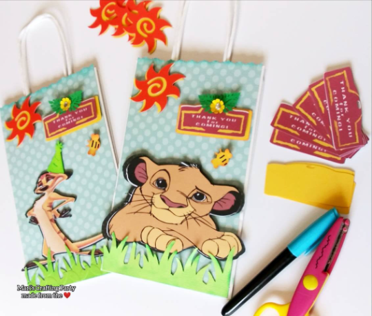 lion king birthday party bag - lion king candy bags - set of 10.