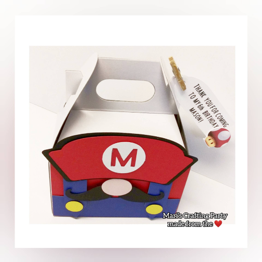 Mario Bros Theme Favor Boxes - Mario Bros Treat box - Mario Bros Party Box
