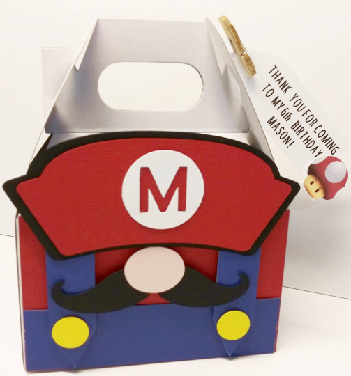 Mario Bros Theme Favor Boxes - Mario Bros Treat box - Mario Bros Party Box