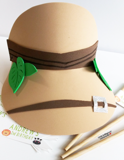 Safari birthday Party Hats - jungle theme party hats - Safari Visor