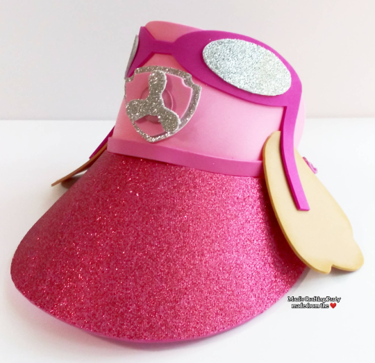 Skye paw patrol hat - paw patrol party hat - Skye patrol birthday party hat - Skye Patrol Visor