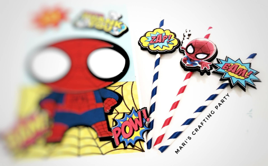 Spiderman Straw - Spider Man party straws set of 10