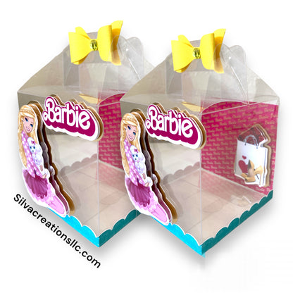 Barbie inspired favor box - Barbie treat boxes - Barbie gift box - set of 10