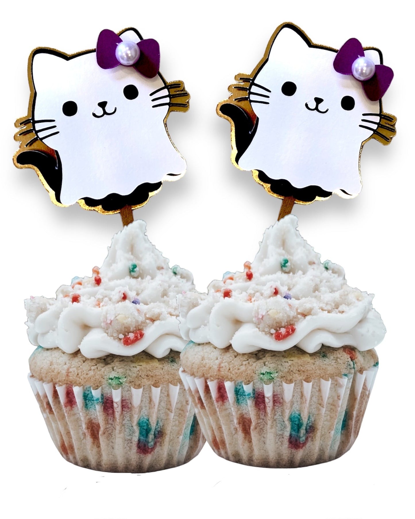 3D Halloween cupcake toppers - Halloween cupcake picks - Set of 10