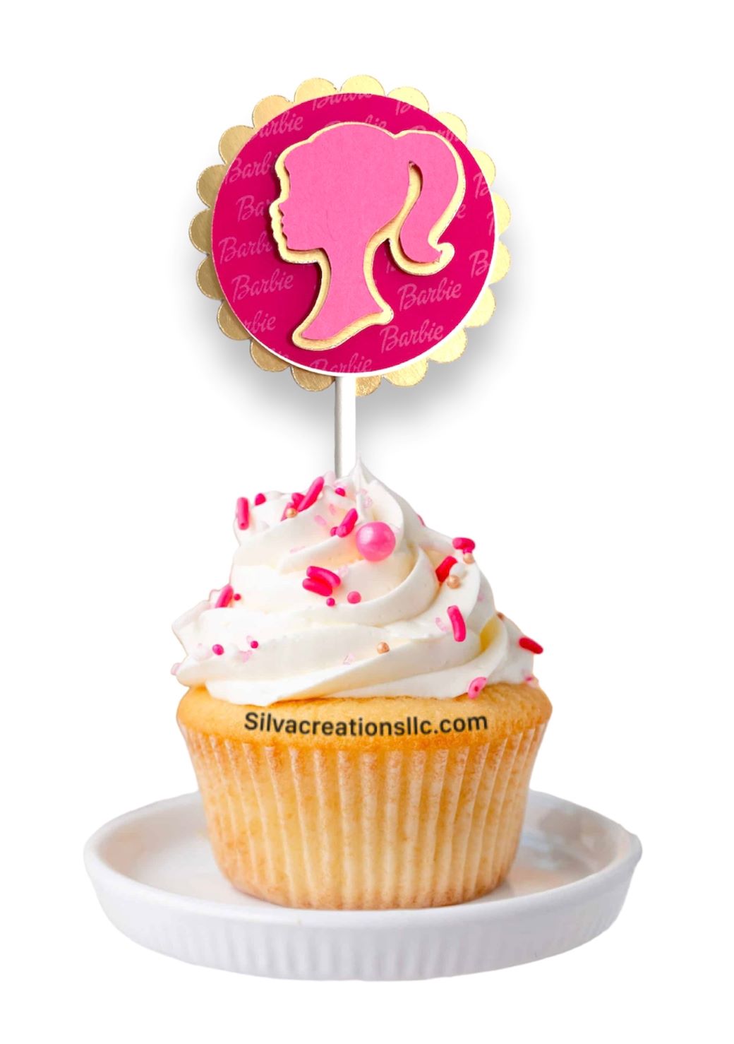 Barbie cupcake topper