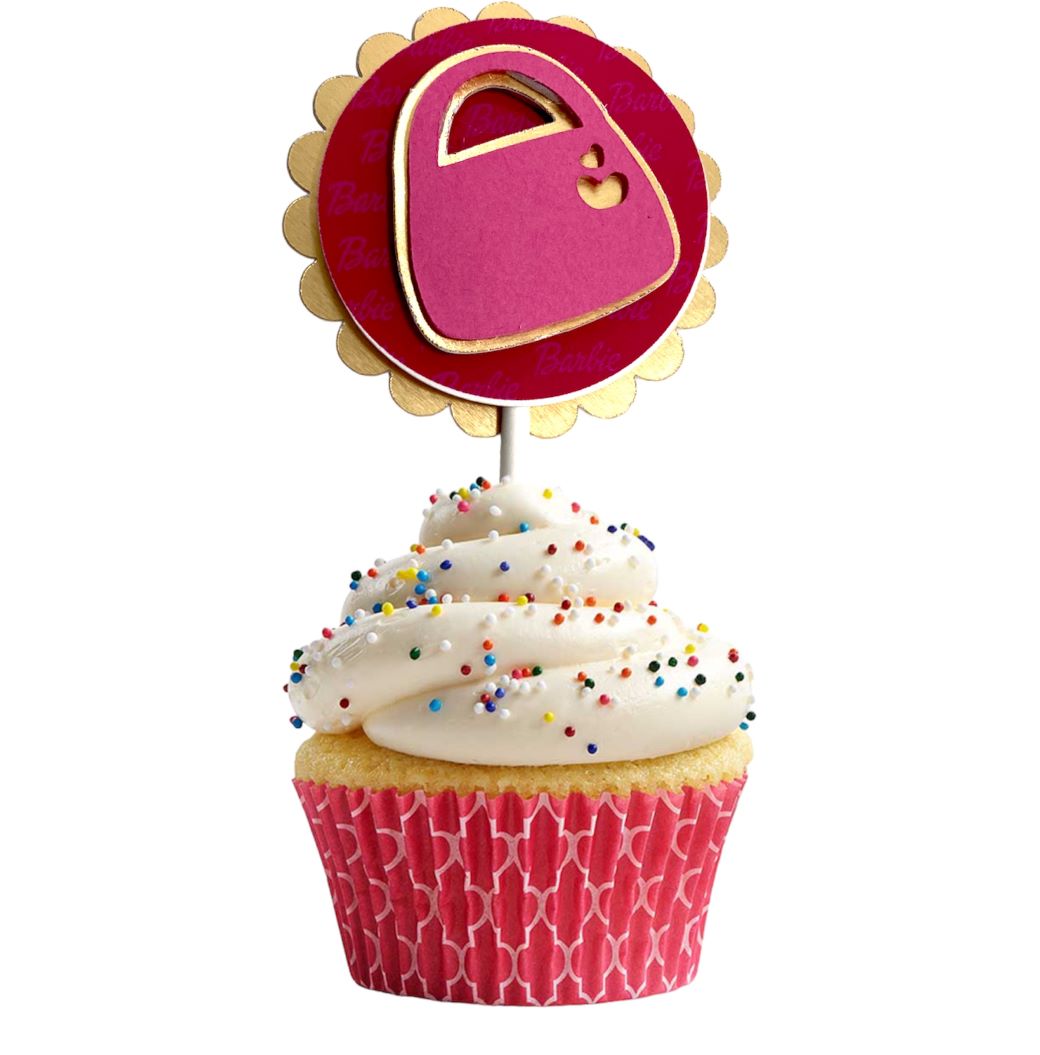 Barbie cupcake pick