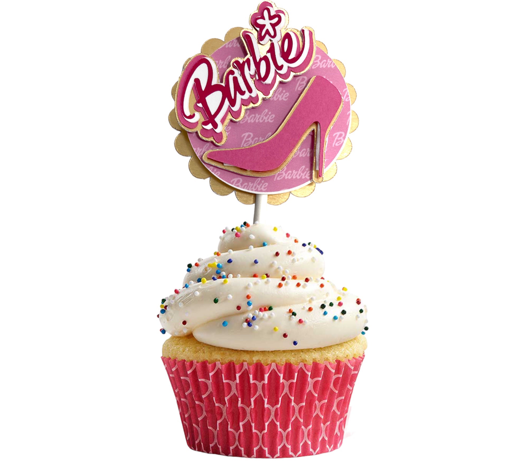 Barbie cupcake best sale