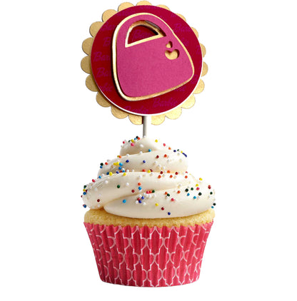 Original Barbie Inspired Cupcake Toppers - Barbie cupcake pick - Set of 10