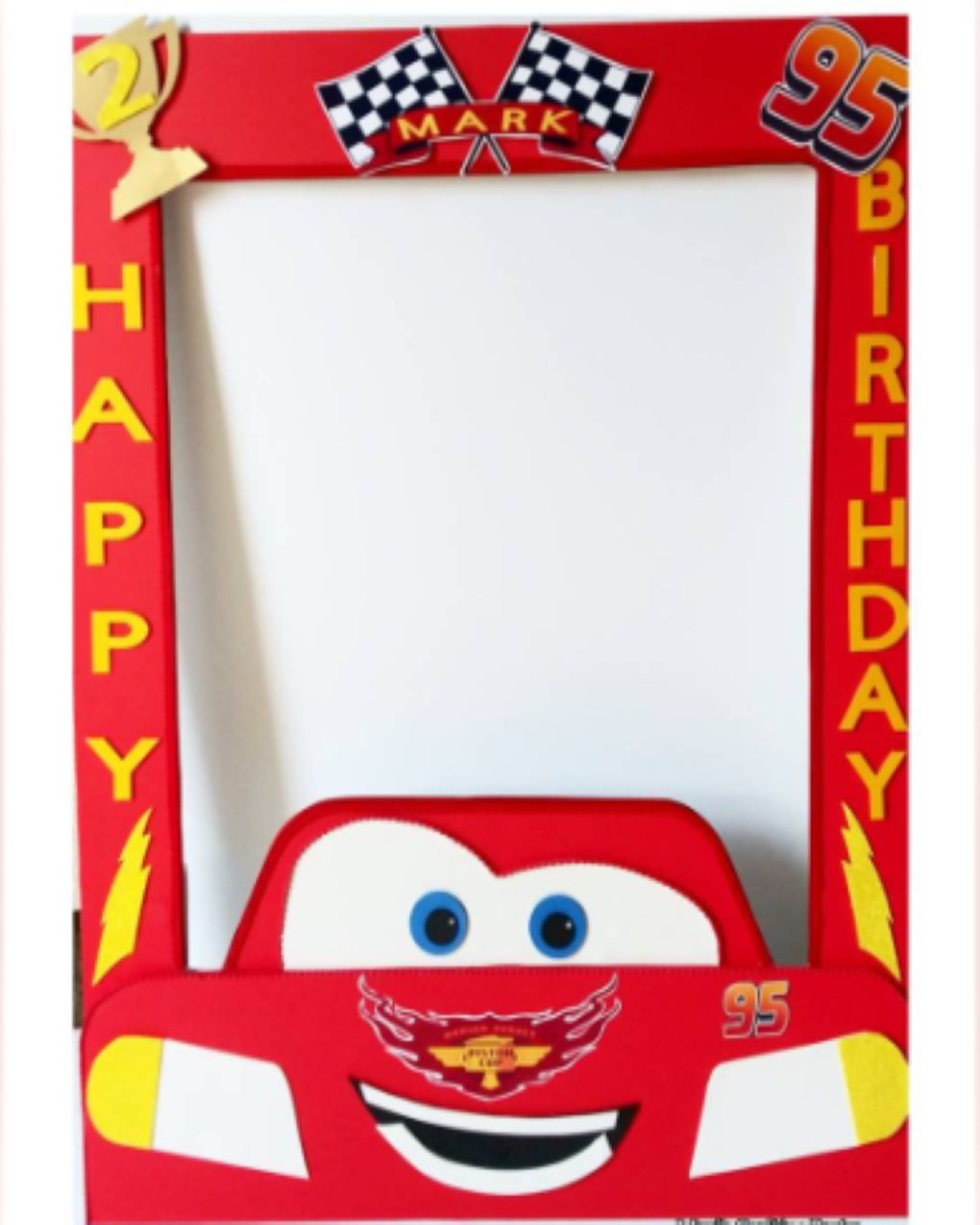 Custom Mcqueen Cars Photo Booth Frame.