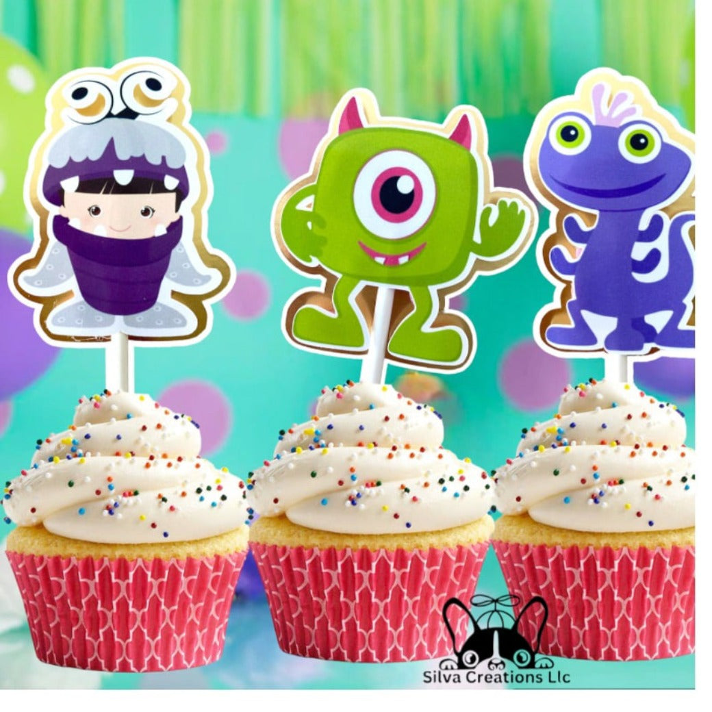 Cupcake Topper Set Monster Inc Themed / 10 pcs.