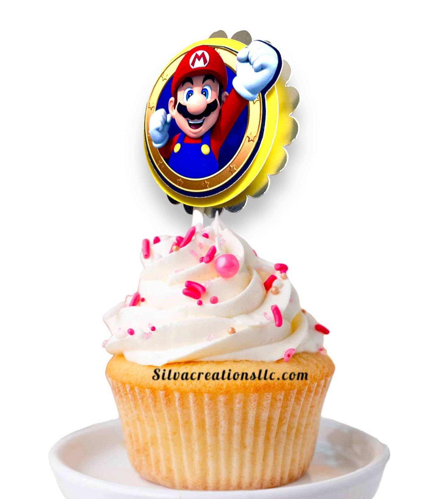 Cupcake Toppers Set Super Mario Bros Themed / 10 pcs.