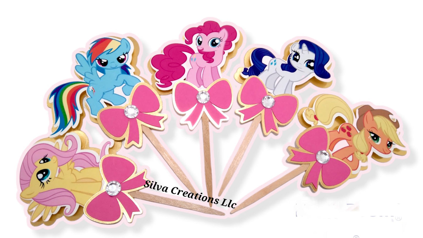 my little pony cupcake topper