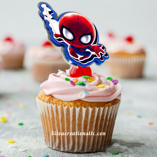 Spiderman cupcake topper