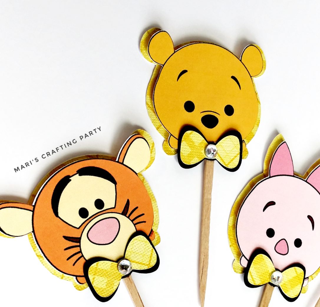 Winnie the pooh cupcake topper