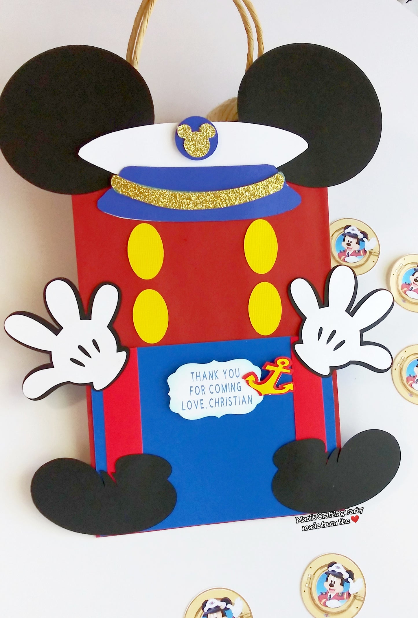 Custom Sailor Mickey Mouse Party Bags / 10 pcs.