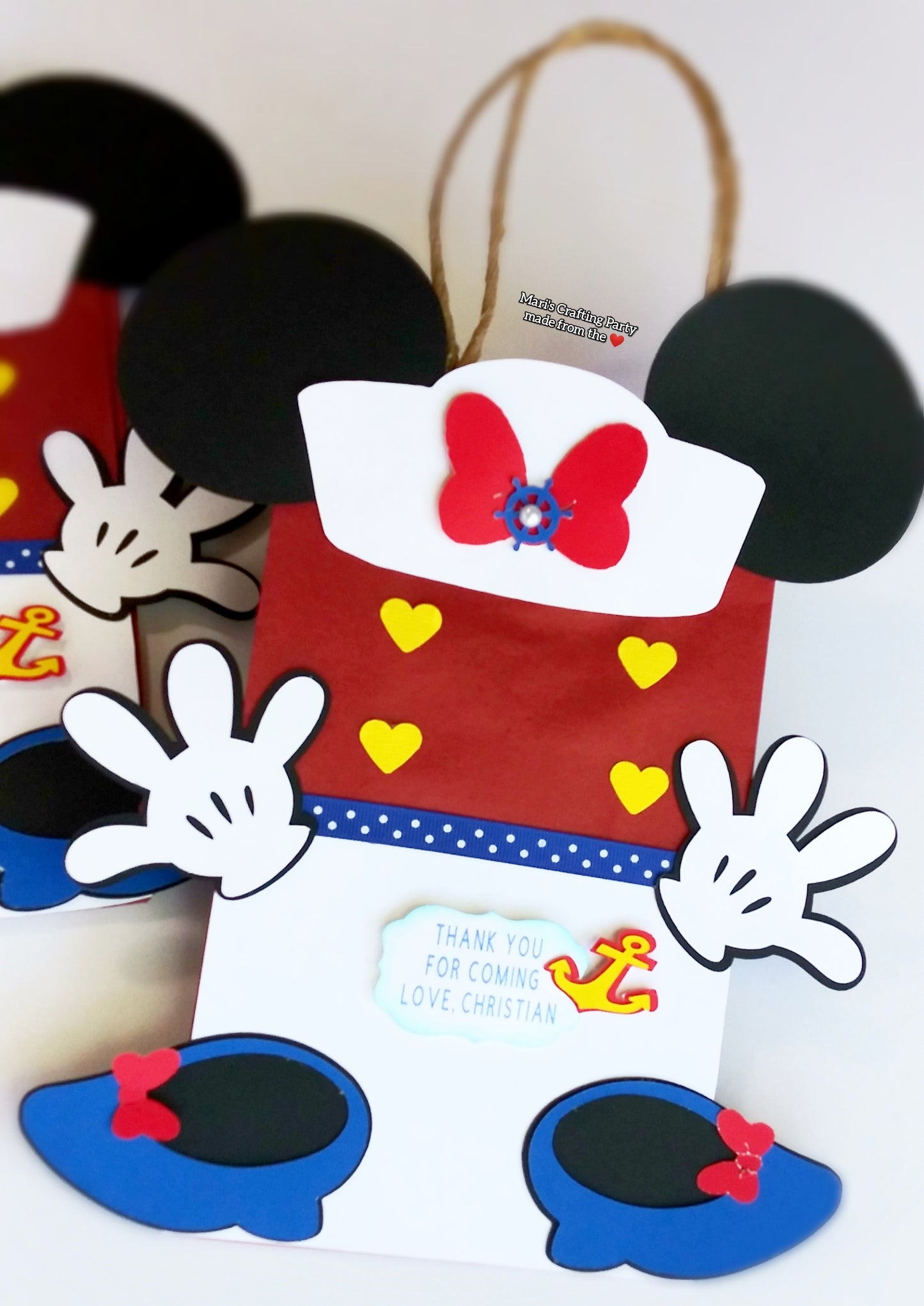 Custom Sailor Mickey Mouse Party Bags / 10 pcs.