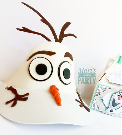 frozen party hat - Olaf party hat - Olaf frozen hat - Olaf Frozen Visor