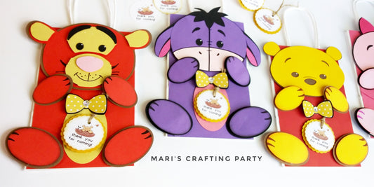 Custom Winnie the Pooh Themed Party Bags / 10 pcs.
