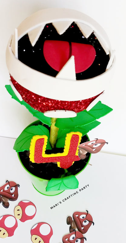 Piranha Plant Centerpieces - Mario Bros Centerpieces ideas