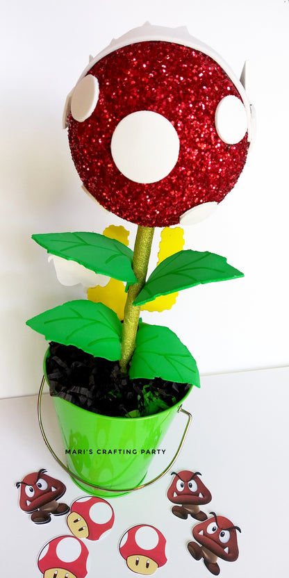 Piranha Plant Centerpieces - Mario Bros Centerpieces ideas