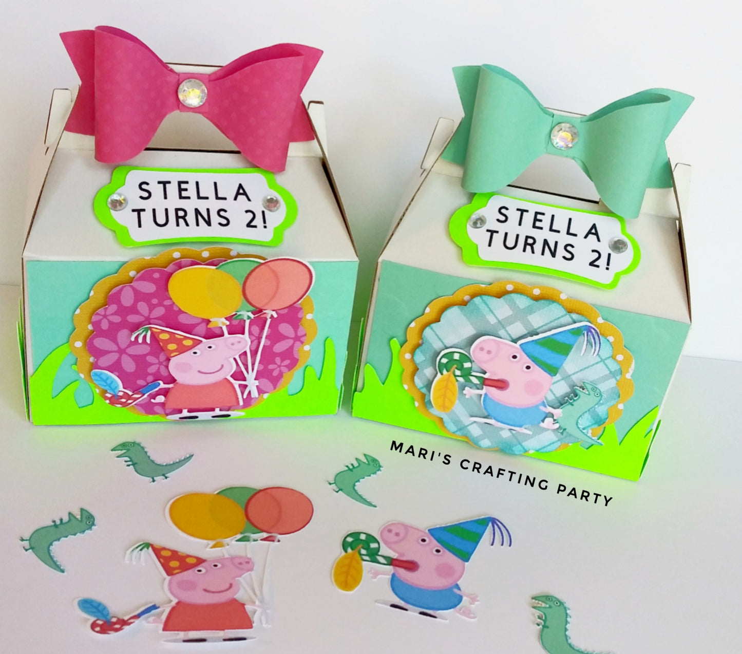 Custom Peppa Pig Themed Party Box / 10 pcs.