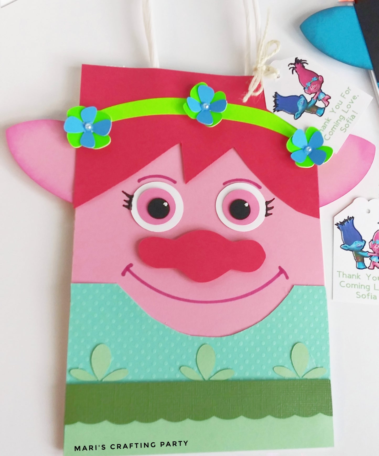 Custom Trolls Theme Party Bags / 10 pcs.