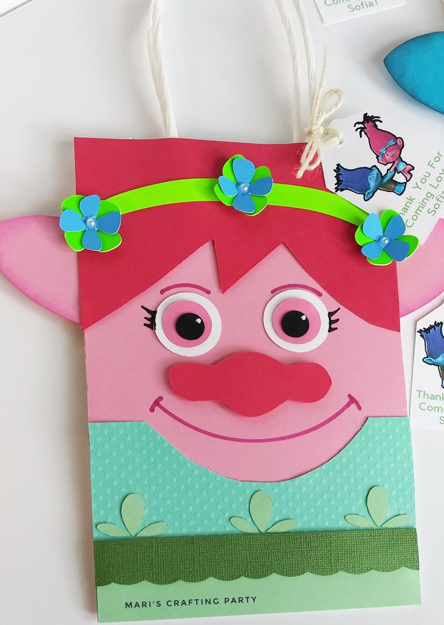 Custom Trolls Theme Party Bags / 10 pcs.