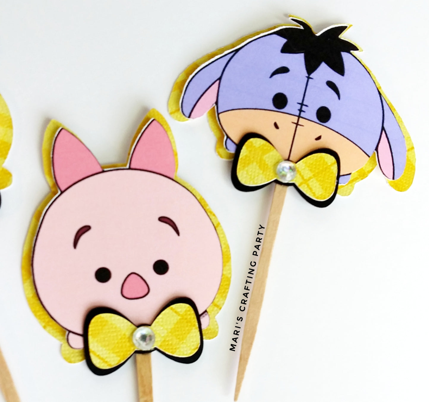 Cupcake Toppers Set Winnie the Pooh Themed / 10 pcs.