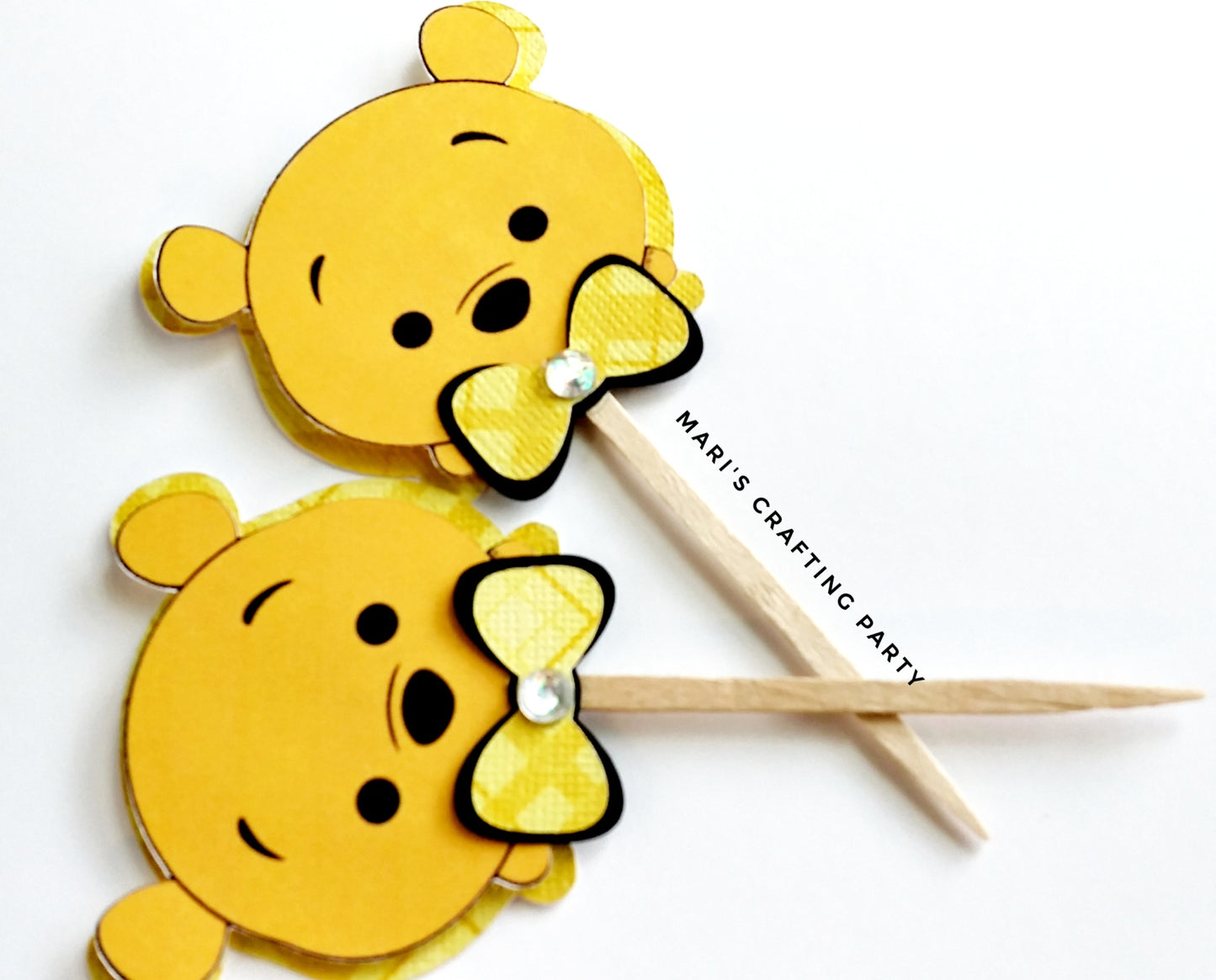 Cupcake Toppers Set Winnie the Pooh Themed / 10 pcs.