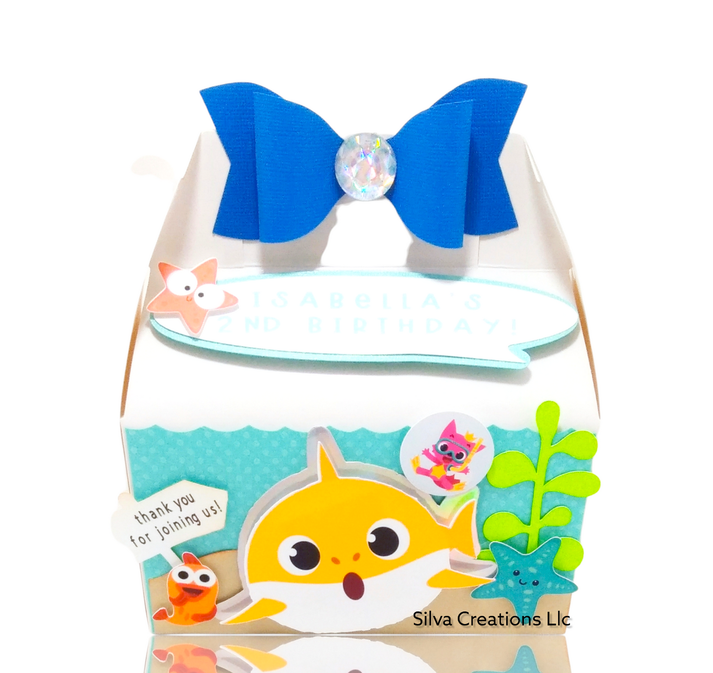 Custom Baby Shark Themed Party Box / 10 pcs.