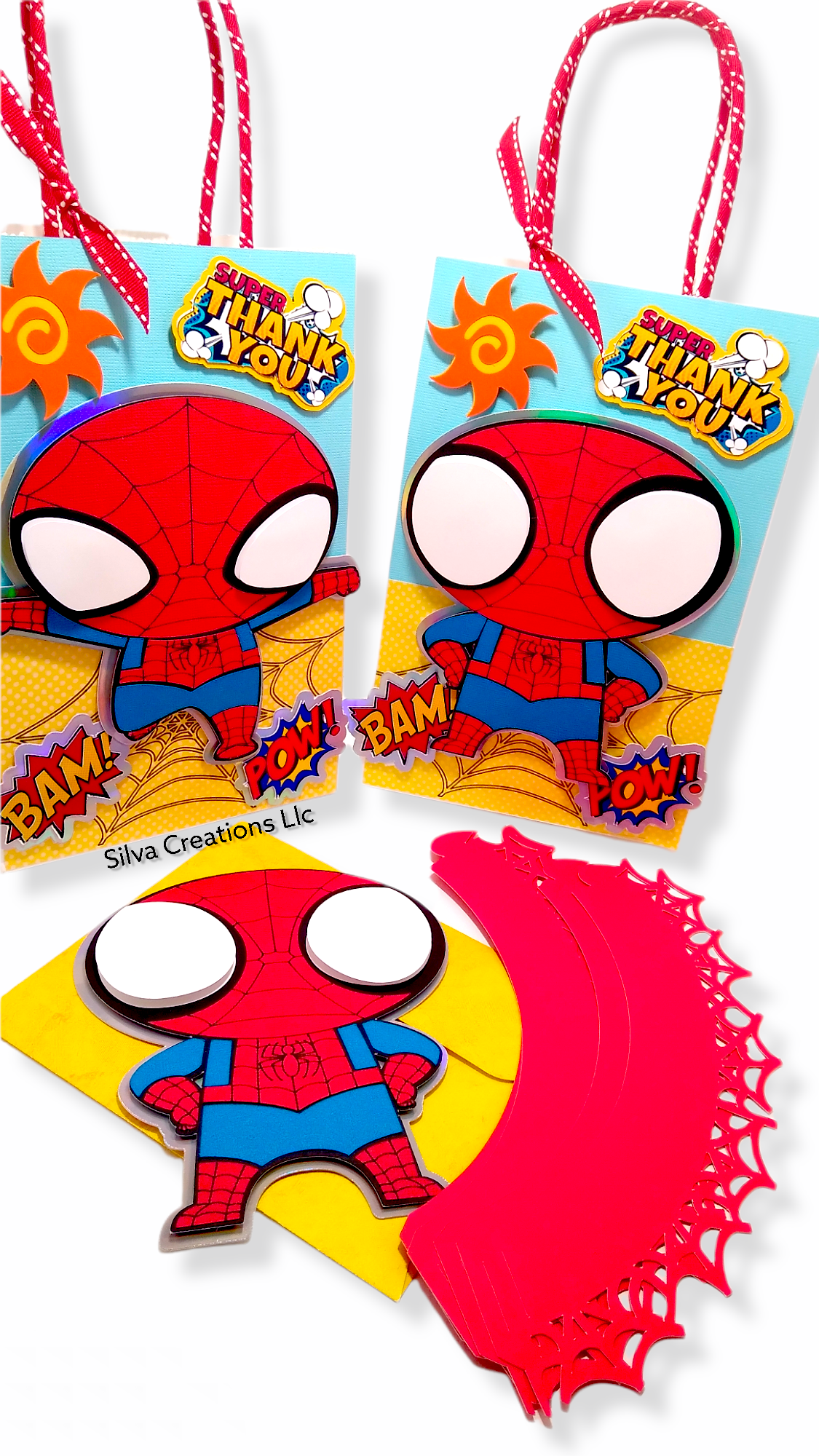 Custom Spiderman Themed Party Bags / 10 pcs.