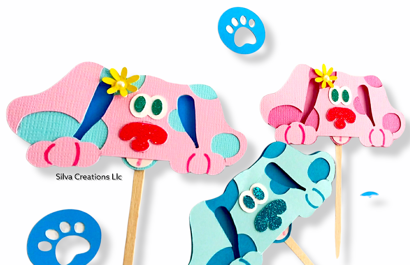 Cupcake Toppers of Blue's Clues Themed / 10 pcs.