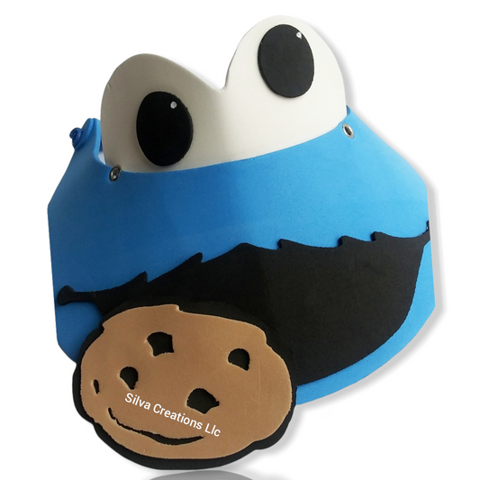 Party Kids Monster Cookie Visor Hat Blue.
