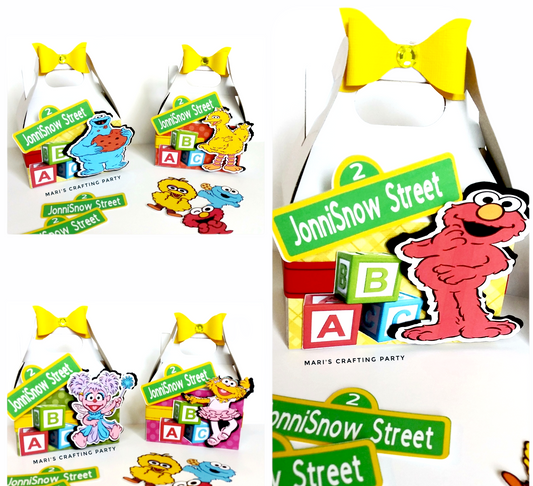 Custom Sesame Street Themed Party Boxes / 10 pcs.