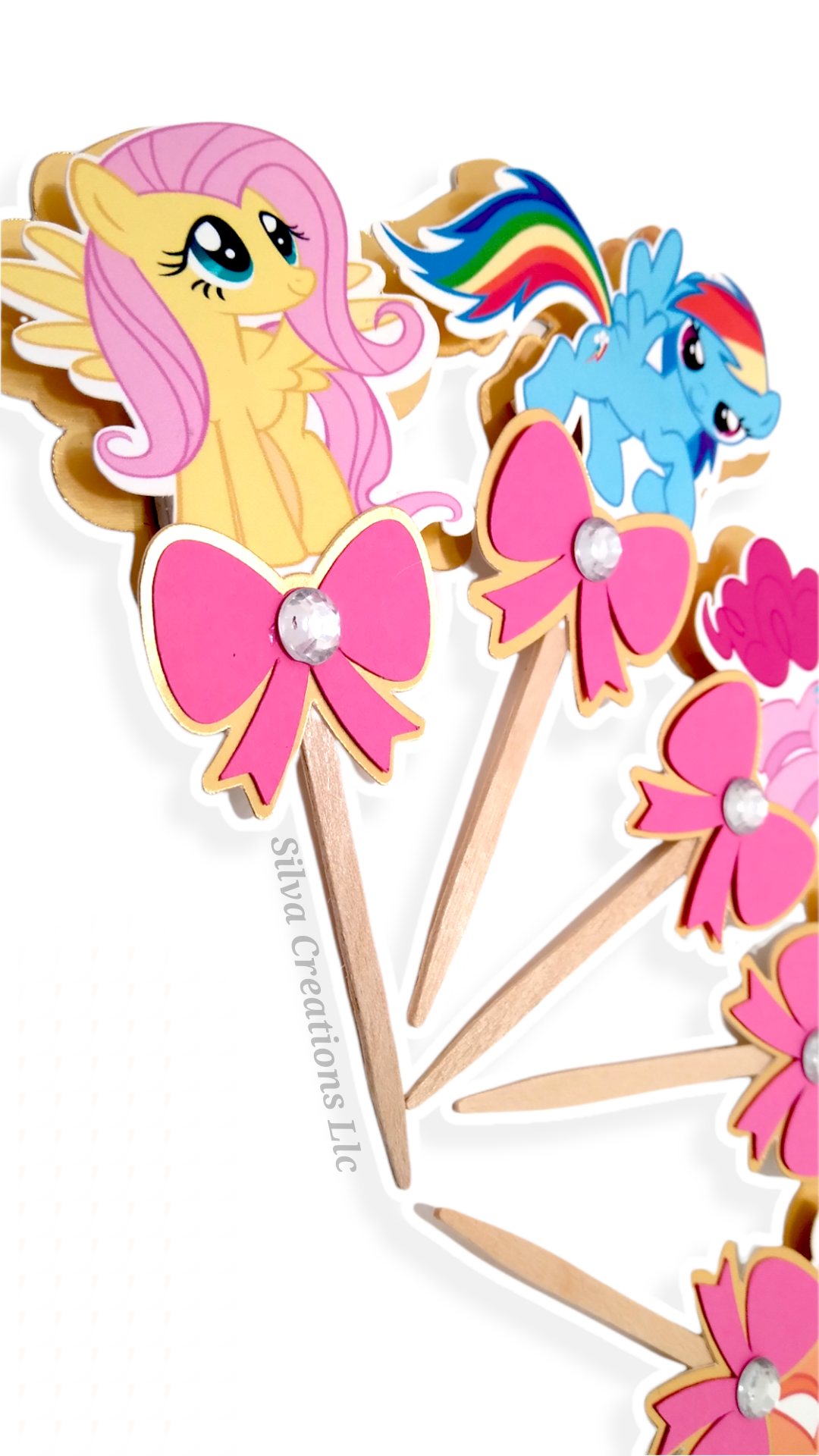 my little pony theme cupcake toppers - little pony toppers - pony little cupcake toppers