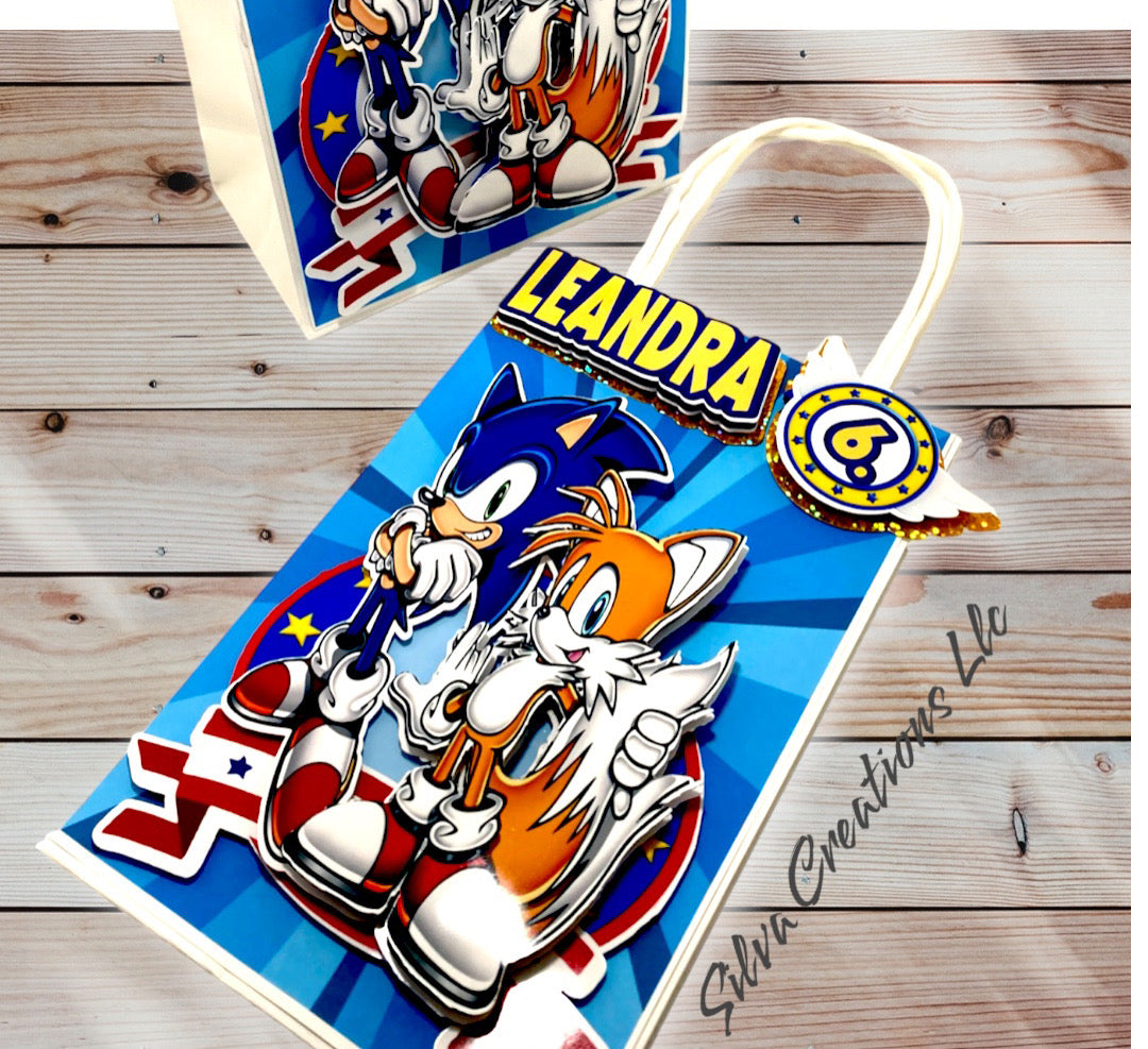 Custom Sonic the Hedgehog Themed Party Bags / 10 pcs.