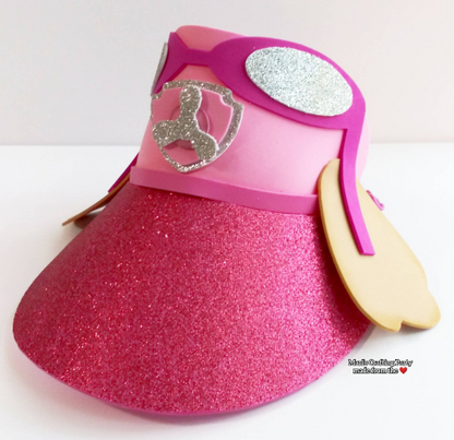 Skye paw patrol hat - paw patrol party hat - Skye patrol birthday party hat - Skye Patrol Visor